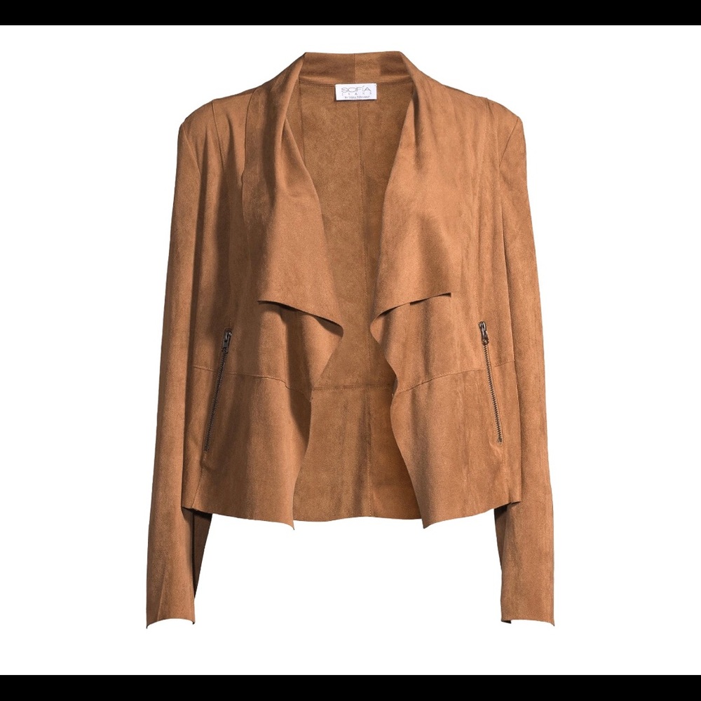 Faux suede Moto Jacket NWT Small